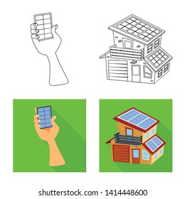 Vector design of innovation and technology  symbol. Collection of innovation and nature  vector icon for stock.