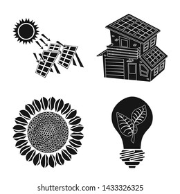 Vector design of innovation and technology symbol. Collection of innovation and nature stock vector illustration.