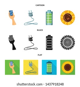 Vector design of innovation and technology symbol. Collection of innovation and nature stock symbol for web.