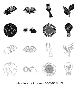 Vector design of innovation and technology symbol. Collection of innovation and nature vector icon for stock.