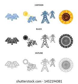 Vector design of innovation and technology symbol. Collection of innovation and nature vector icon for stock.
