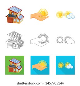 Vector design of innovation and technology symbol. Collection of innovation and nature stock symbol for web.