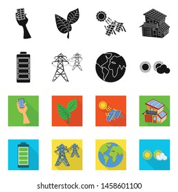 Vector design of innovation and technology symbol. Set of innovation and nature stock vector illustration.