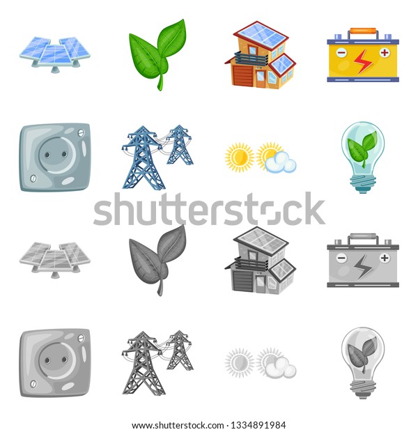 Vector design of\
innovation and technology  symbol. Set of innovation and nature \
stock vector\
illustration.