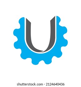 inspiración de diseño vectorial con letra u