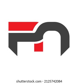 vector design inspiration with letters f and n