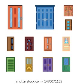 Vector design of interior and home sign. Set of interior and building stock vector illustration.