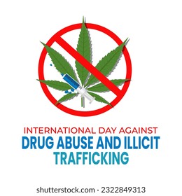 vector design International Day Against Drug Abuse And Illicit Trafficking. ilustration design