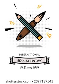 Vector design for International Education Day. Background Design for Social Media