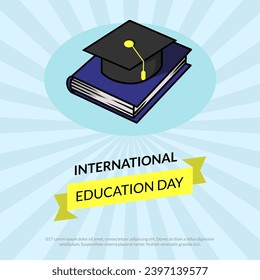 Vector design for International Education Day. Background Design for Social Media