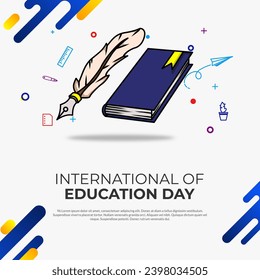 Vector design for International Education Day. Background Design for Social Media
