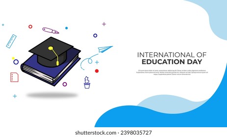 Vector design for International Education Day. Background Design for Social Media