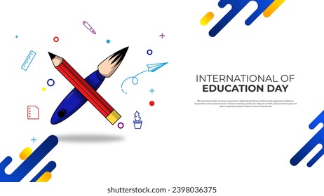 Vector design for International Education Day. Background Design for Social Media