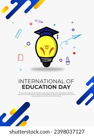 Vector design for International Education Day. Background Design for Social Media