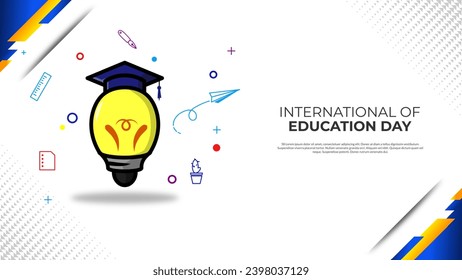 Vector design for International Education Day. Background Design for Social Media