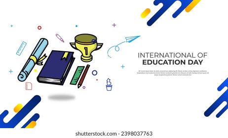 Vector design for International Education Day. Background Design for Social Media