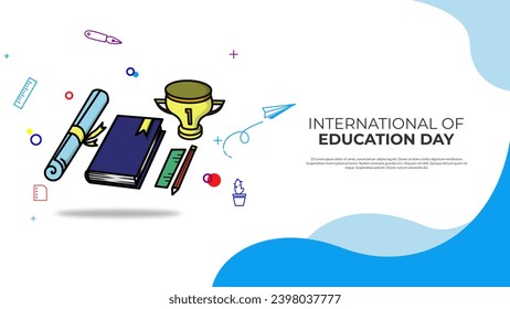 Vector design for International Education Day. Background Design for Social Media