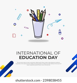 Vector design for International Education Day. Background Design for Social Media