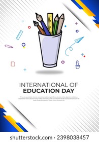 Vector design for International Education Day. Background Design for Social Media