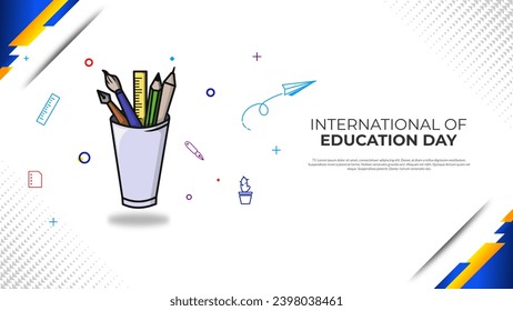 Vector design for International Education Day. Background Design for Social Media