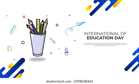 Vector design for International Education Day. Background Design for Social Media