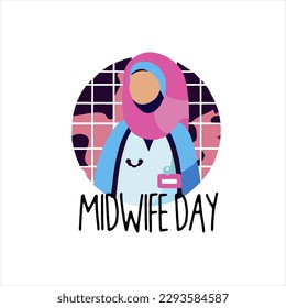 vector design International midwives day illustration flat design