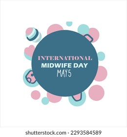 vector design International midwives day illustration flat design