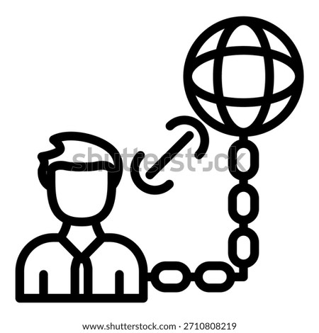 Vector Design Internet Addiction Icon Style