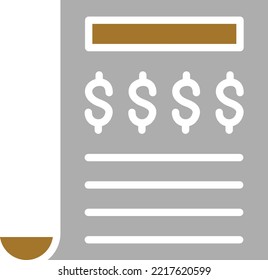 Estilo de icono de factura de diseño de vector