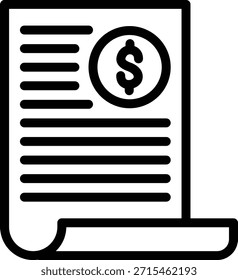 Estilo de icono de Factura de diseño de Vector