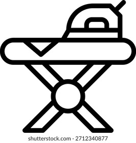 Estilo de icono de mesa de hierro de diseño de Vector