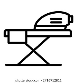 Estilo de icono de mesa de hierro de diseño de Vector
