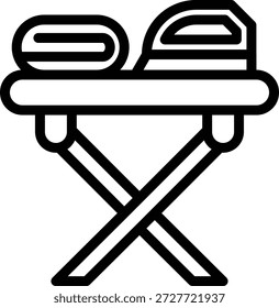 Design de vetor Estilo de ícone de placa de passar roupa