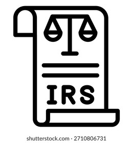 Estilo de ícone do IRS de design de vetor