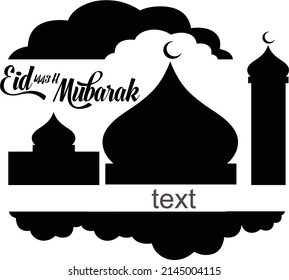 vector design of islamic greeting images of Eid al-Fitr in 2022 for posters, greeting cards, websites and others. 
