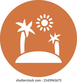 Vector Design Island Icon Style