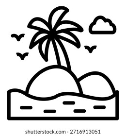Vector Design Island Icon Style