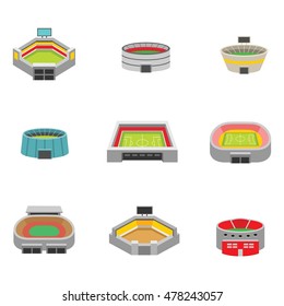 Vector design isometric football (soccer) stadium building.