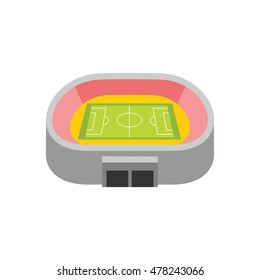 Vector Design Isometric Football (soccer) Stadium Building.