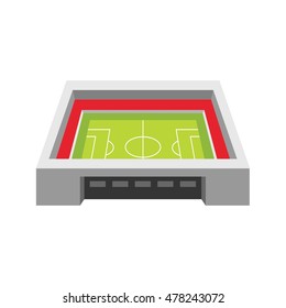 Vector design isometric football (soccer) stadium building.