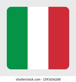 The vector design of the Italy flag
