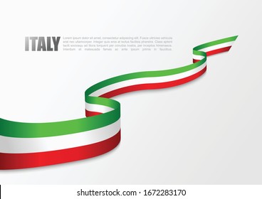 Vector design of Italy flag concept background