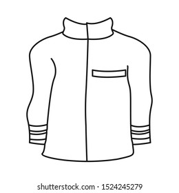 Vector design of jacket and fireman symbol. Graphic of jacket and clothing stock vector illustration.