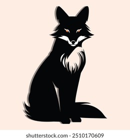 vector design of japanese folklore fox called kitsune