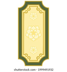 Vector design of japanese sign with flowers