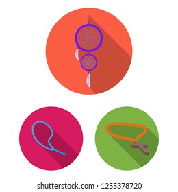 Vector design of jewelery and necklace icon. Set of jewelery and pendent stock vector illustration.