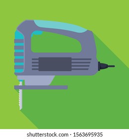 Vector design of jigsaw and equipment logo. Graphic of jigsaw and fretsaw stock vector illustration.