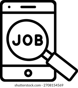 Symbolstil für die Jobsuche im Vektordesign