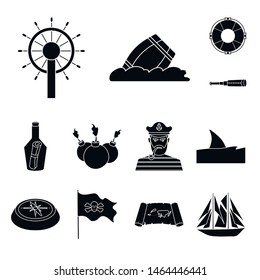 Vector design of journey and seafaring icon. Collection of journey and adventure stock symbol for web.