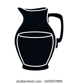 Vector design of jug and milk sign. Set of jug and glass vector icon for stock.